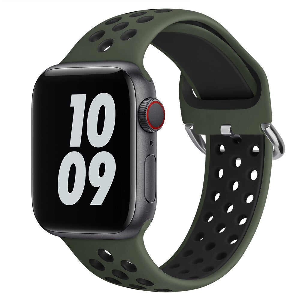 Silicone Strap Breathable Sport Bracelet Apple Watch