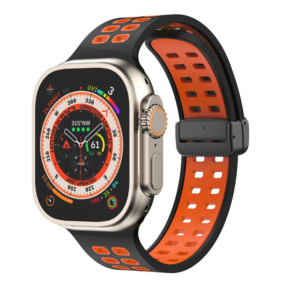 Magnetic buckle Silicone Strap For Apple Watch band