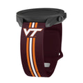 Virginia Tech Hokies HD Watchband for Samsung, Garmin, Fossil, and More for Samsung, Garmin, Fossil, and More - Arleathercraft Stripes / 20mm / Long