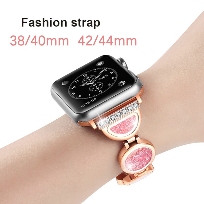 Apple Watch Stainless Steel Diamond Band Strap