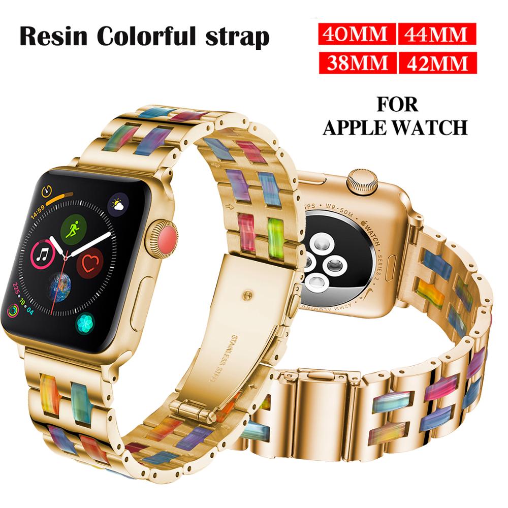 Resin & Stainless Steel Apple Watch Band