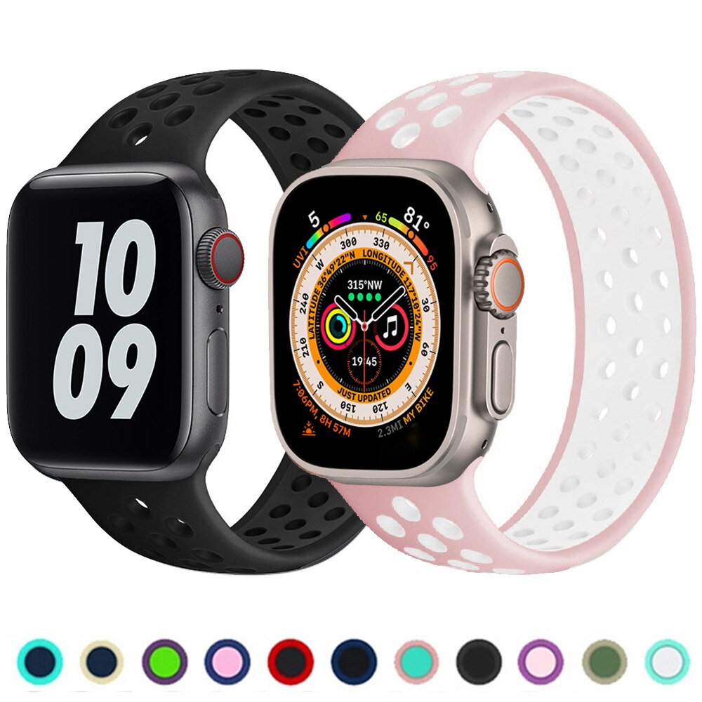 Silicone Solo Loop Strap for Apple Watch Band