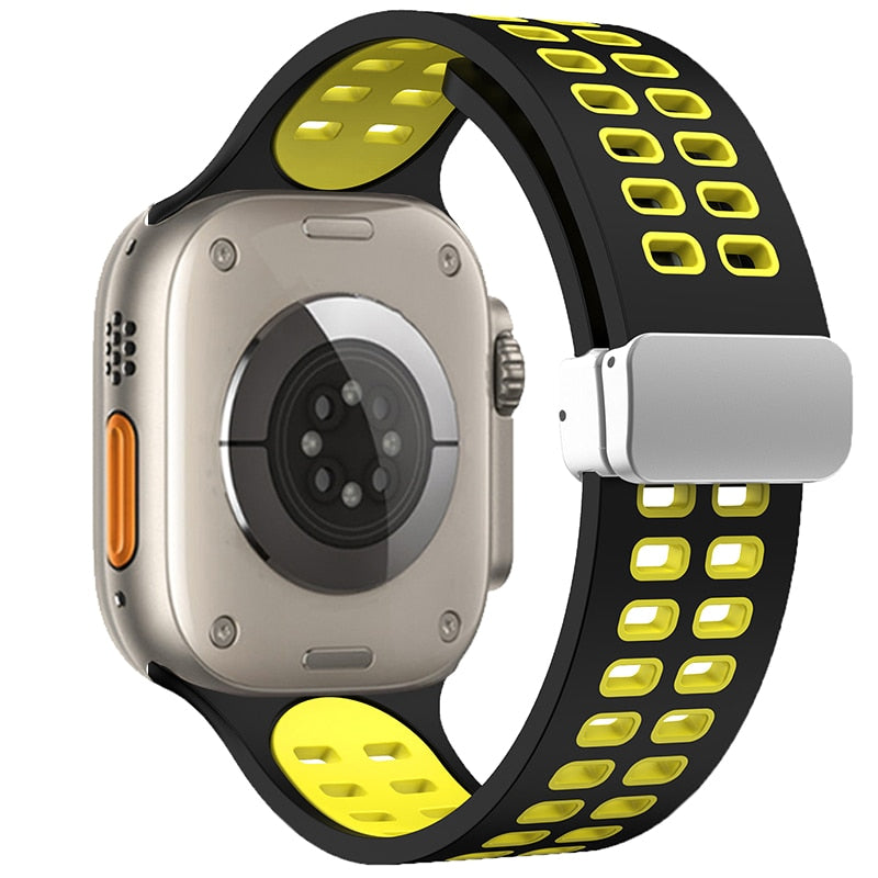 Magnetic buckle Silicone Strap For Apple Watch band