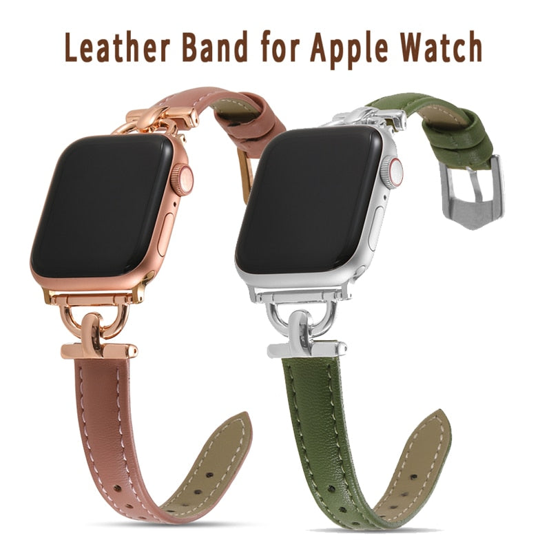 Apple Watch Leather Slim Band