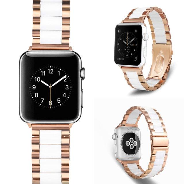 Stainless Steel Ceramic Apple Band - arleathercraft