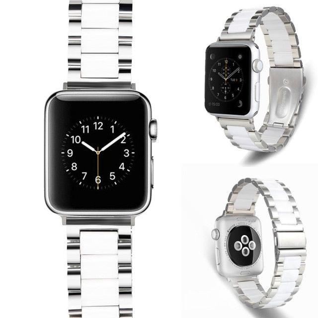 Stainless Steel Ceramic Apple Band - arleathercraft