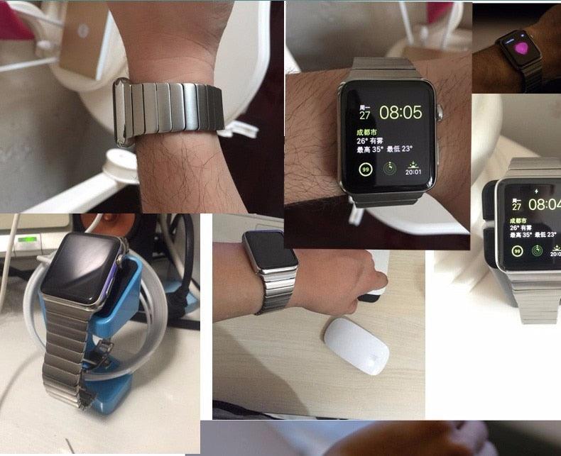 Stainless Steel Strap Apple Watch - arleathercraft