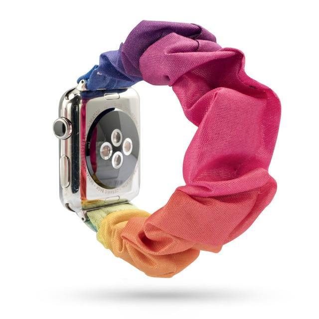 Scrunchie Elastic Apple Watch Band - arleathercraft