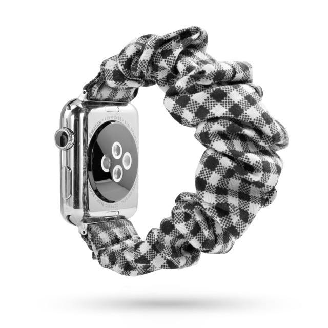 Scrunchie Elastic Apple Watch Band - arleathercraft