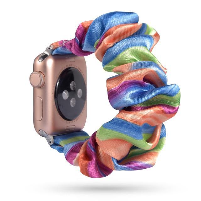 Scrunchie Elastic Apple Watch Band - arleathercraft