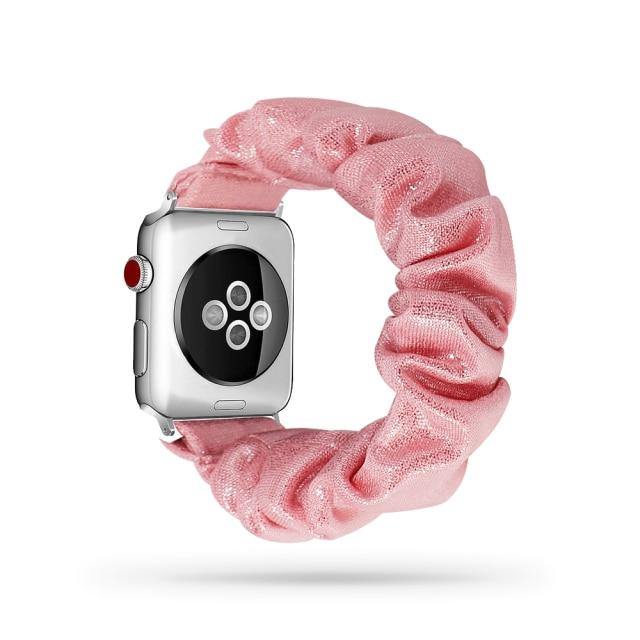 Scrunchie Elastic Apple Watch Band - arleathercraft