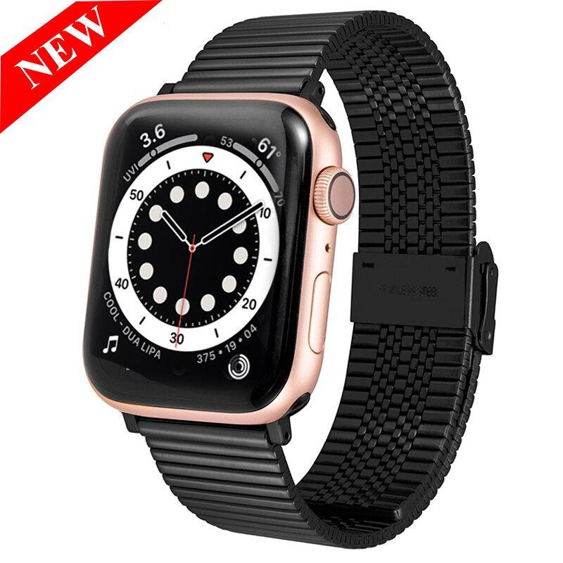Stainless Steel Apple Watch Strap - arleathercraft