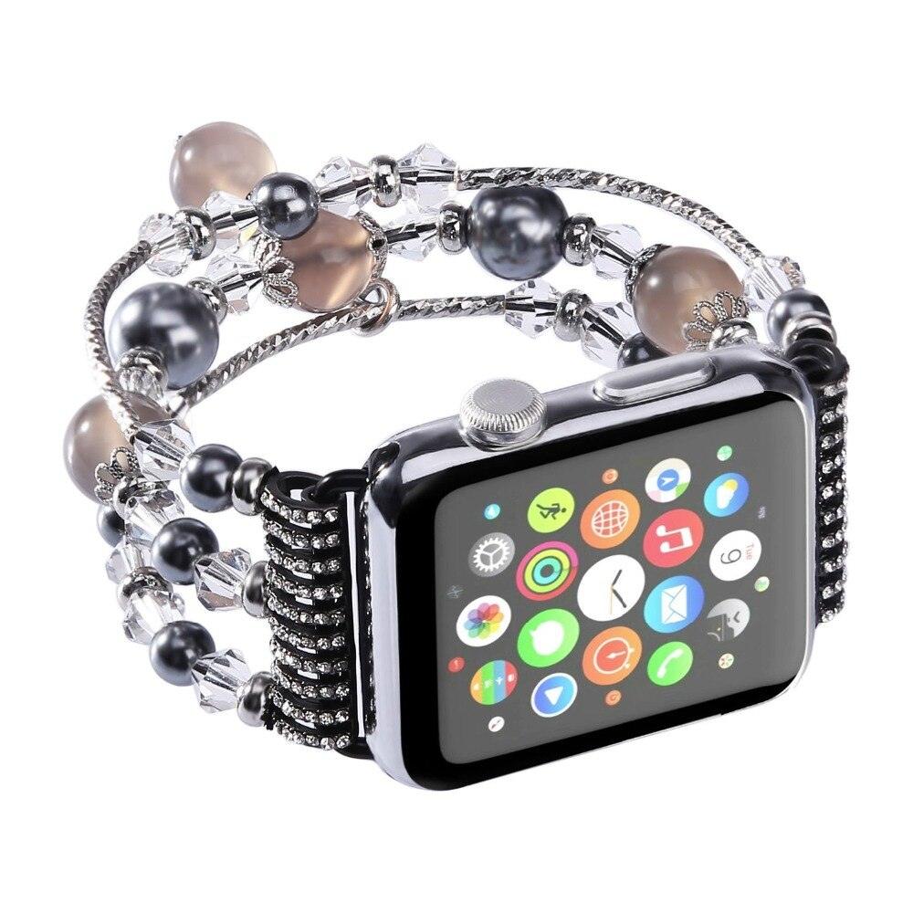 Beaded Apple Watch Band - arleathercraft