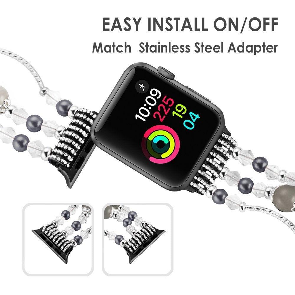 Beaded Apple Watch Band - arleathercraft