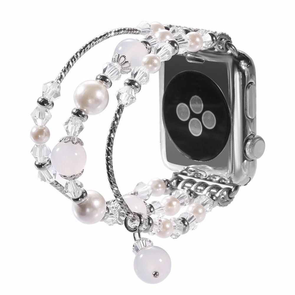 Beaded Apple Watch Band - arleathercraft