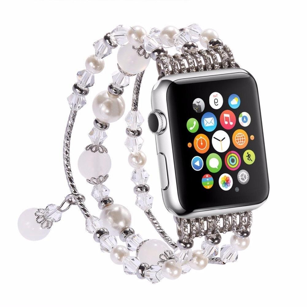 Beaded Apple Watch Band - arleathercraft