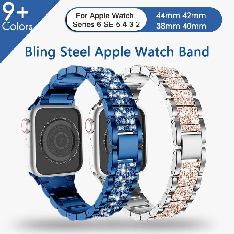 Diamond Apple Watch Band - arleathercraft