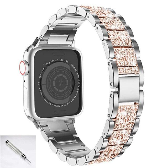 Diamond Apple Watch Band - arleathercraft