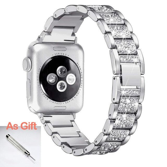 Diamond Apple Watch Band - arleathercraft