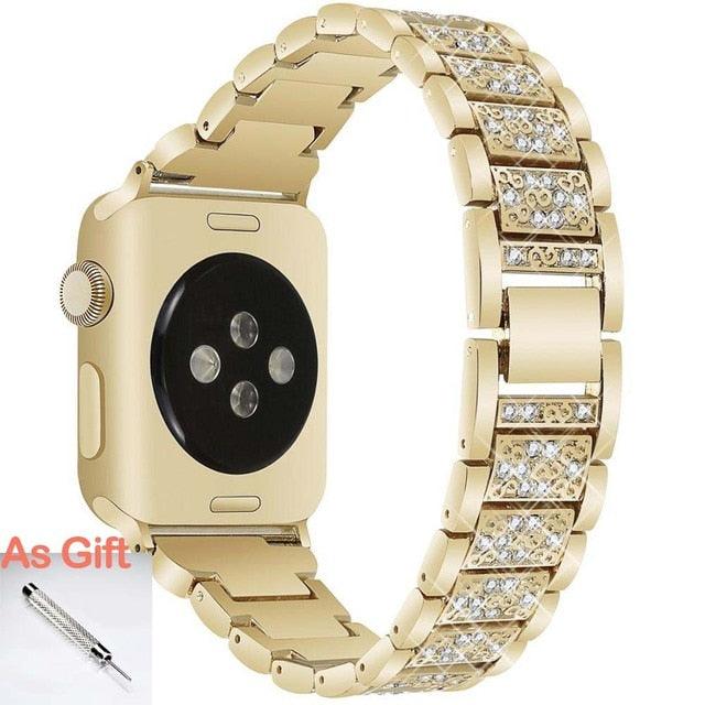 Diamond Apple Watch Band - arleathercraft