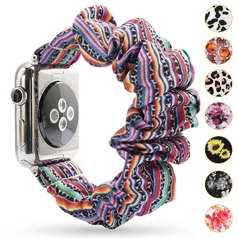 Scrunchie Elastic Apple Watch Band - arleathercraft