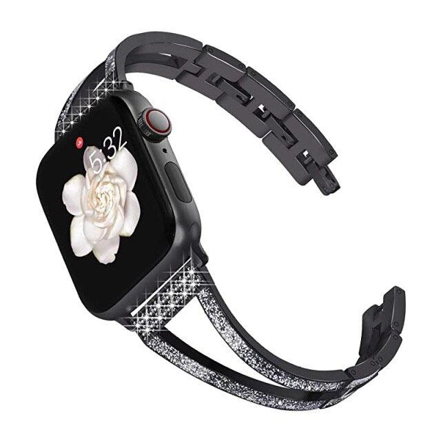 Diamond Apple Watch Band - arleathercraft