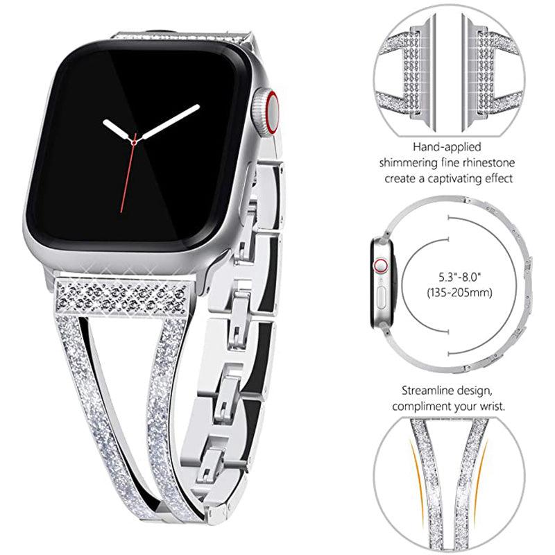 Diamond Apple Watch Band - arleathercraft