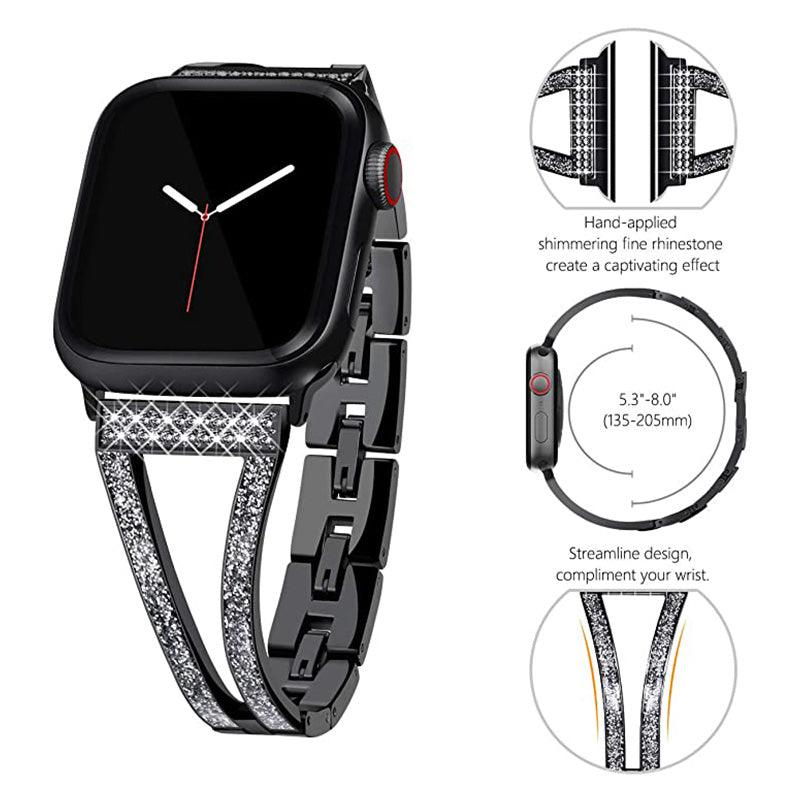 Diamond Apple Watch Band - arleathercraft