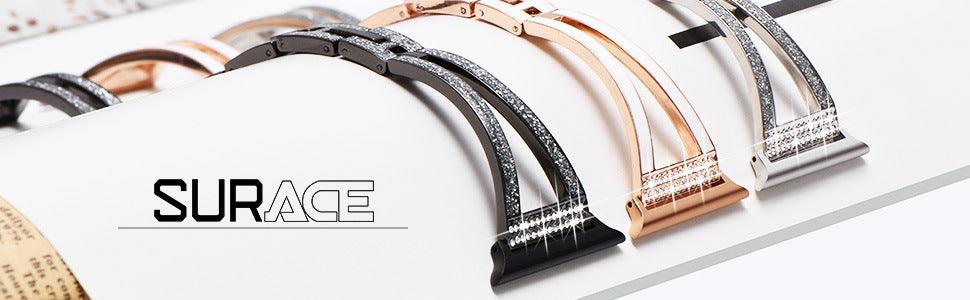 Diamond Apple Watch Band - arleathercraft