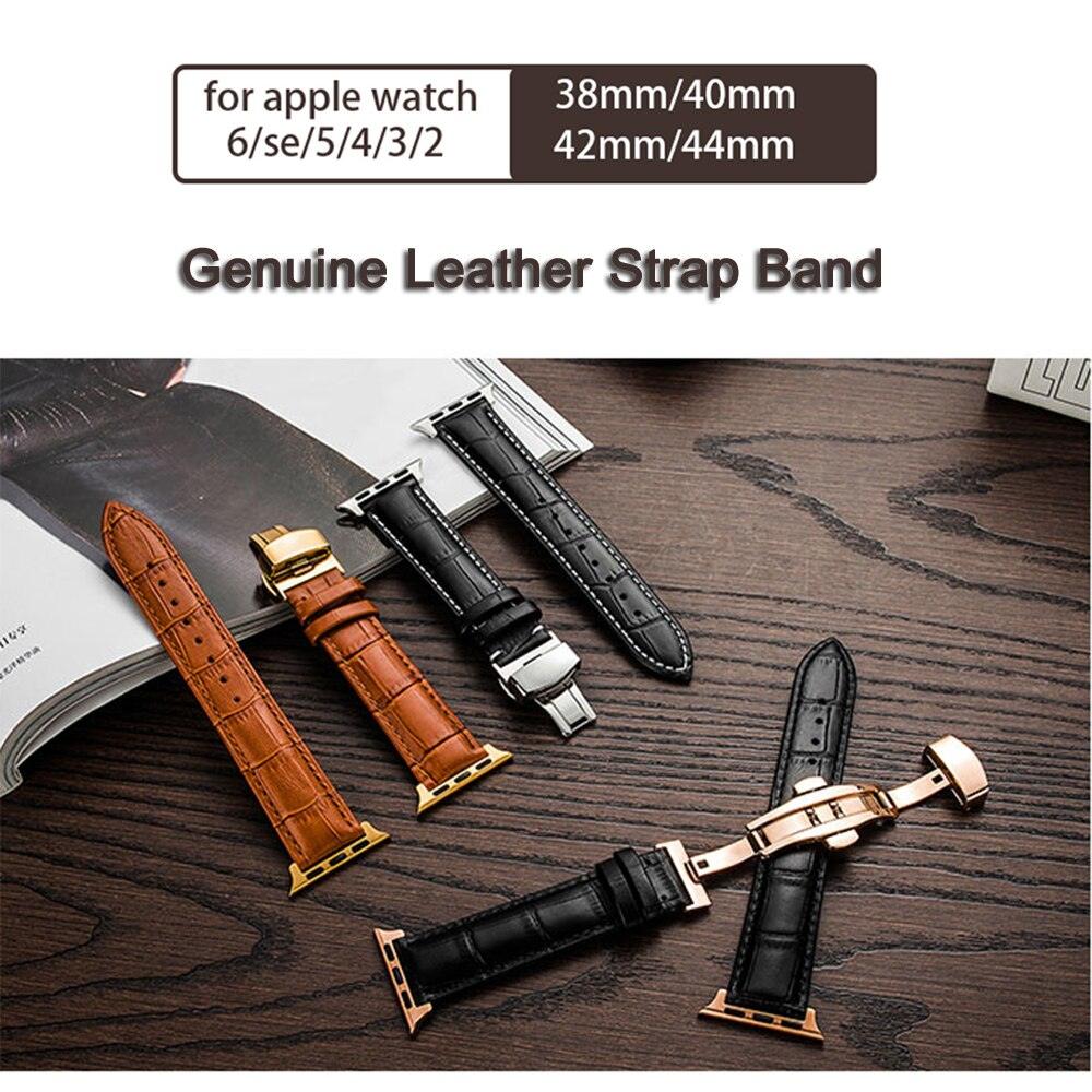 Genuine Leather Apple Watch Band - arleathercraft