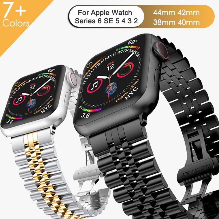 Stainless Steel Apple Watch Strap - arleathercraft