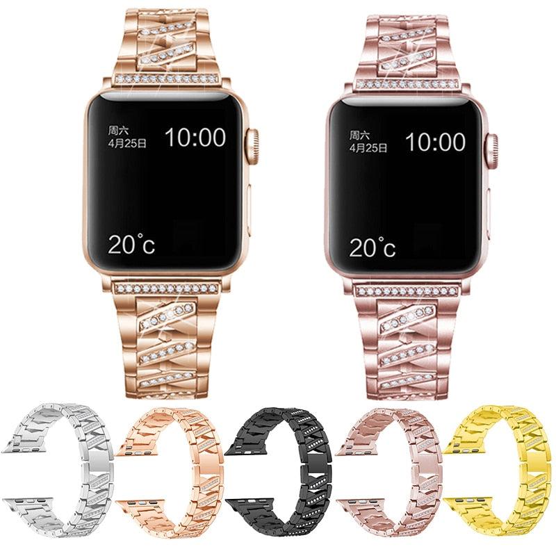 Diamond Apple Watch Band - arleathercraft