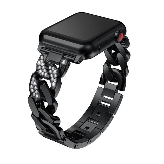 Diamond Apple Watch Band - arleathercraft