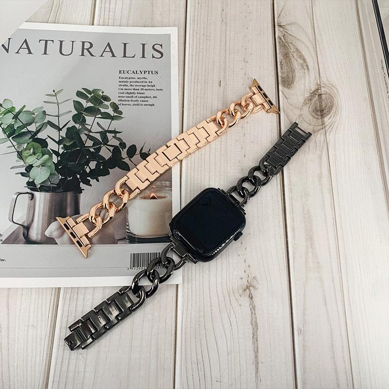 Stainless Steel Apple Watch Strap - arleathercraft