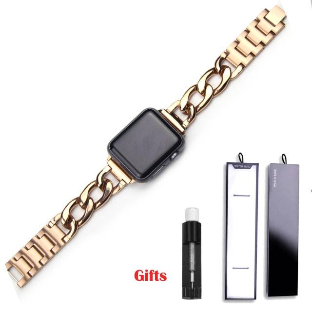 Stainless Steel Apple Watch Strap - arleathercraft