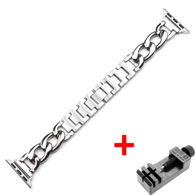 Stainless Steel Apple Watch Strap - arleathercraft