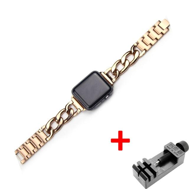 Stainless Steel Apple Watch Strap - arleathercraft