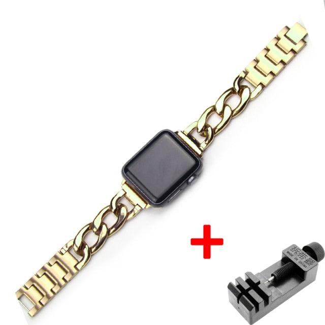 Stainless Steel Apple Watch Strap - arleathercraft