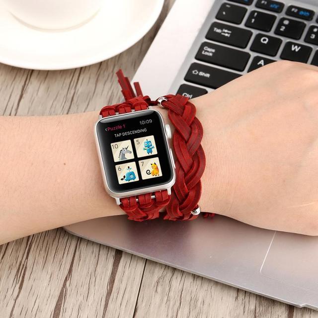 Vintage Leather Apple Watch Strap - arleathercraft