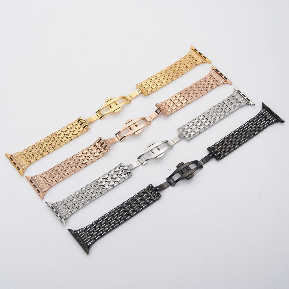 Diamond Apple Watch Band - arleathercraft