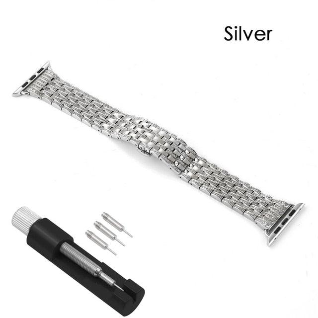 Diamond Apple Watch Band - arleathercraft