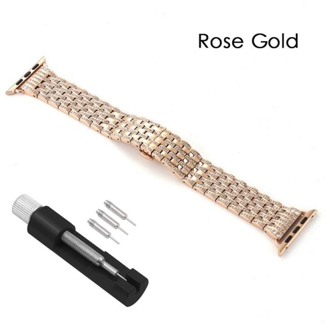 Diamond Apple Watch Band - arleathercraft