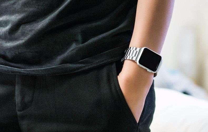 Steel Apple Watch Band - arleathercraft