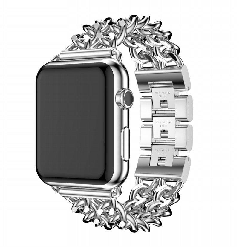 Stainless Steel Strap Apple Watch - arleathercraft