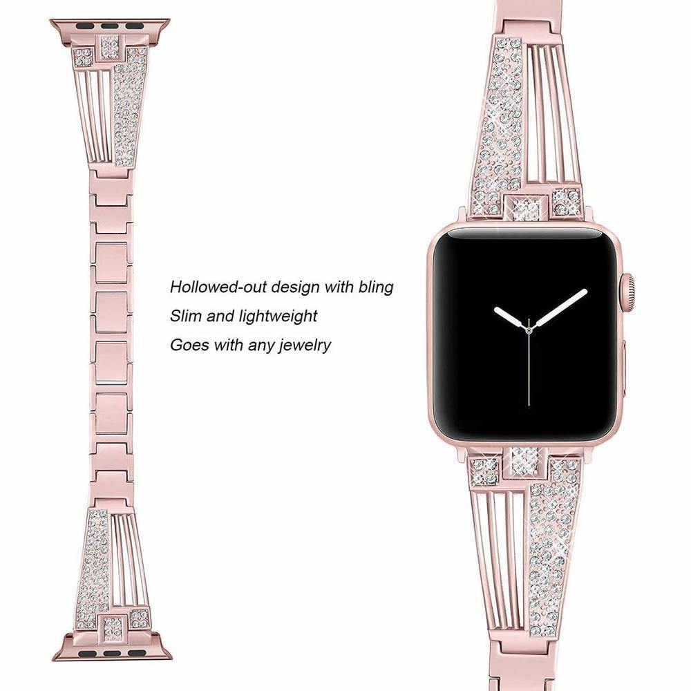 Diamond Apple Watch Band - arleathercraft