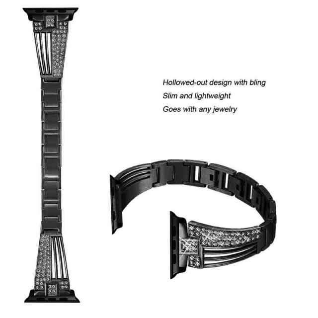 Diamond Apple Watch Band - arleathercraft