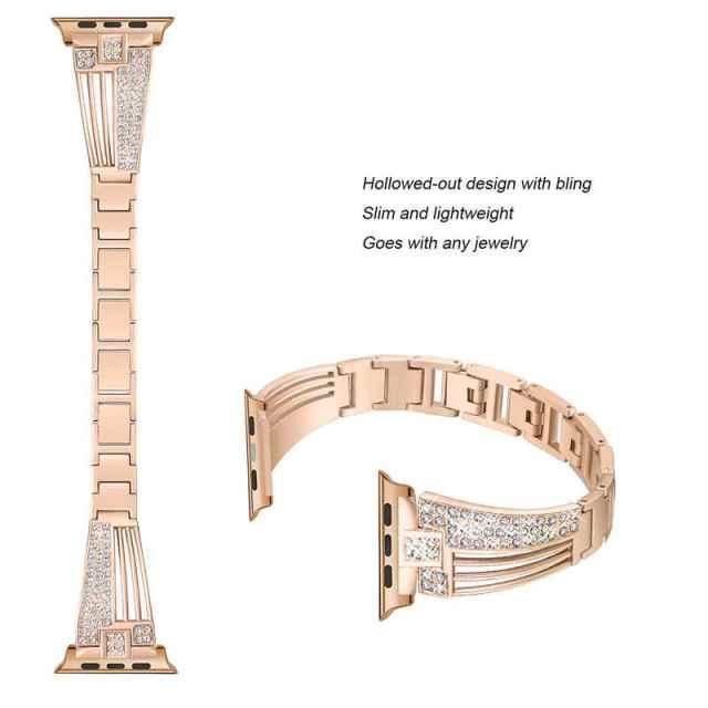 Diamond Apple Watch Band - arleathercraft