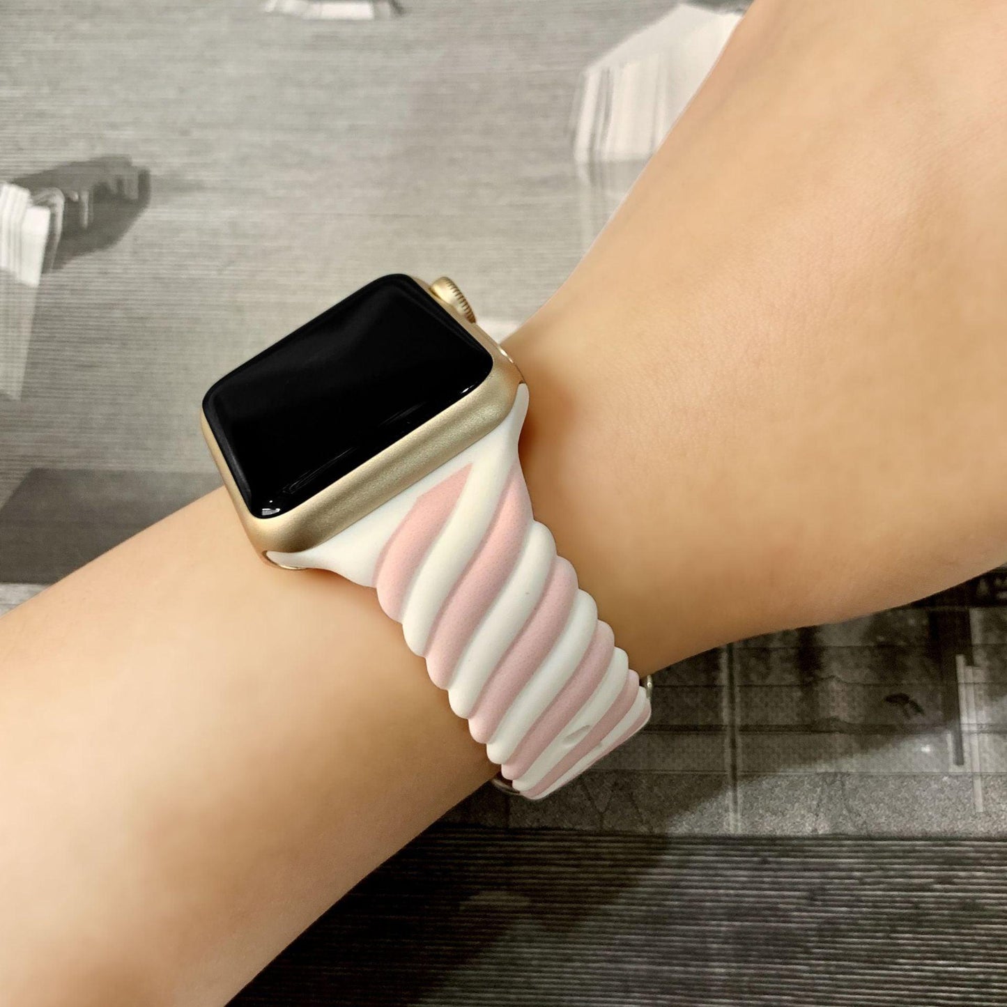 Rubber Rainbow Apple Watch Band - arleathercraft