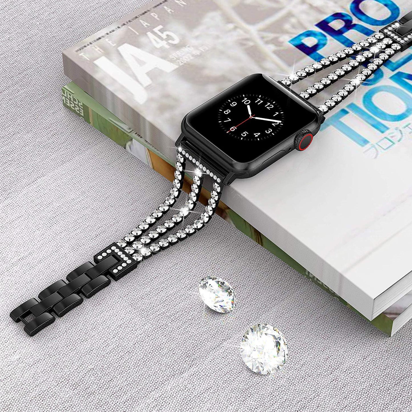 Diamond Apple Watch Band - arleathercraft