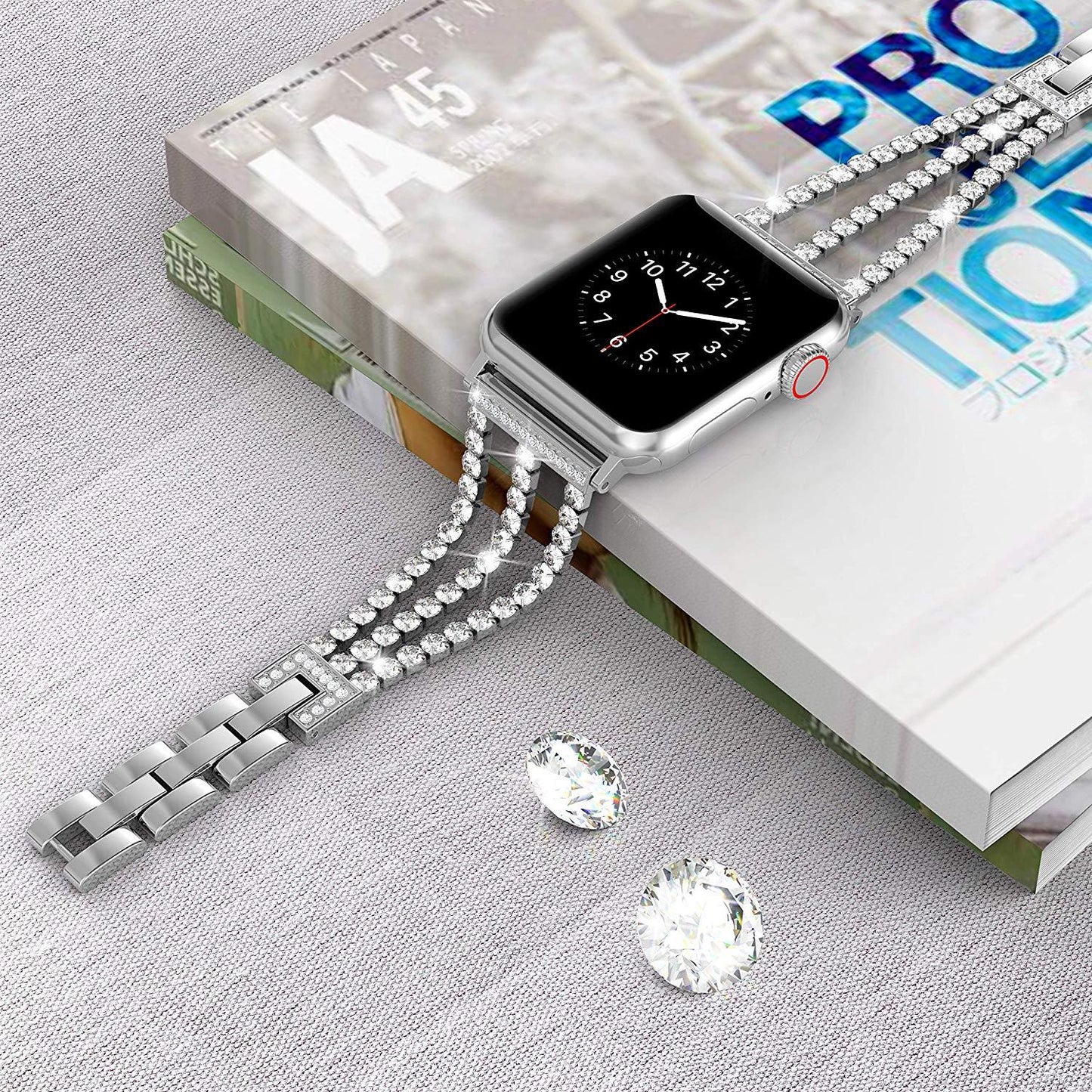 Diamond Apple Watch Band - arleathercraft